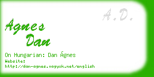 agnes dan business card